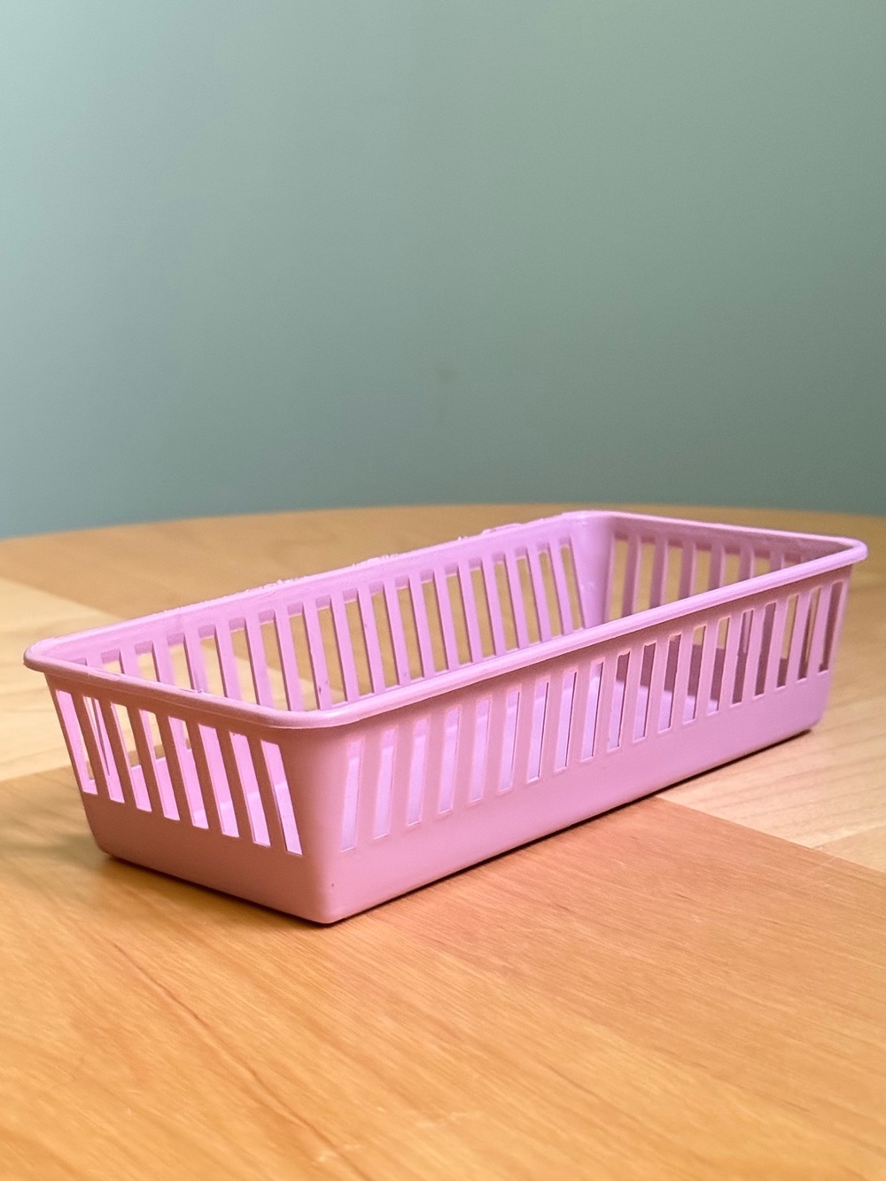 Small Made in Denmark Vintage Pastel Pink Plastic Drawer Storage Container